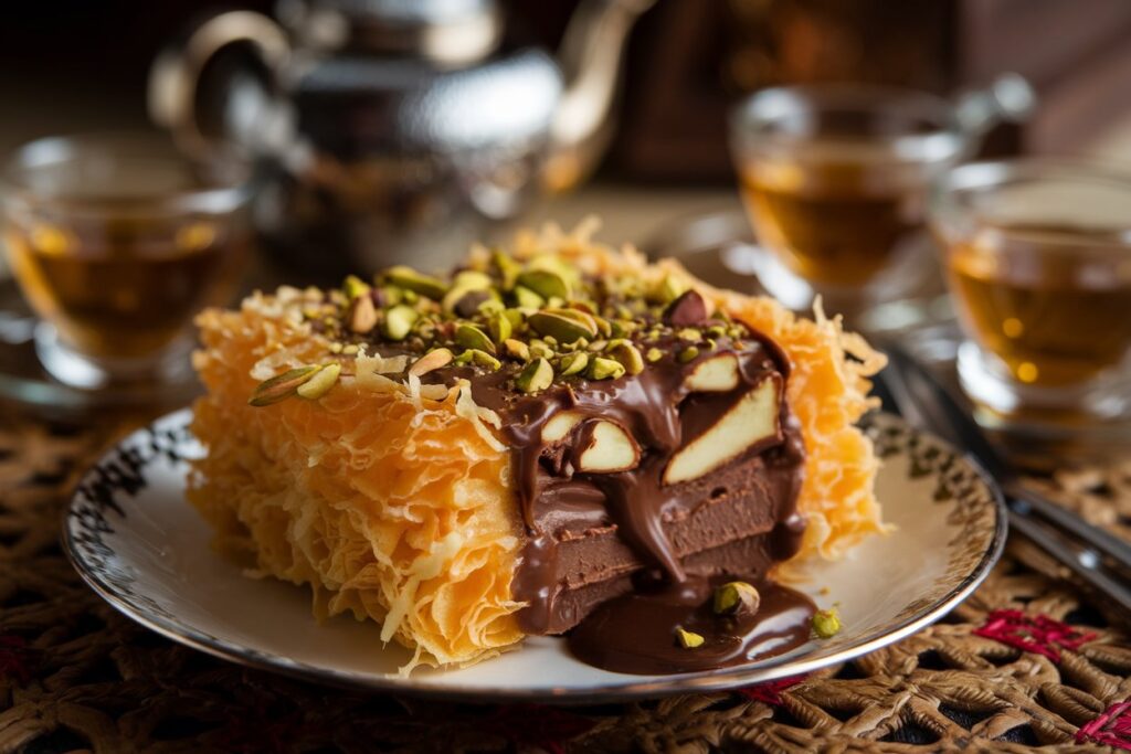 Discover the knafeh chocolate bar, a fusion of traditional Middle Eastern dessert with rich chocolate. Learn how to make and enjoy this treat